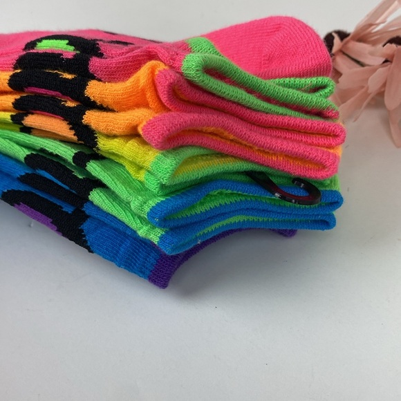 Hello Kitty no show socks set of 5 NEW Cute neon colors with Hello Kitty faces - Picture 12 of 14